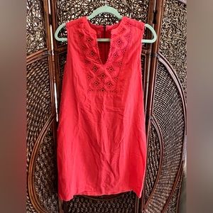 J Crew Straight Body Knee Length Coral Casual Ware Dress-Party, Picnic, Teacher